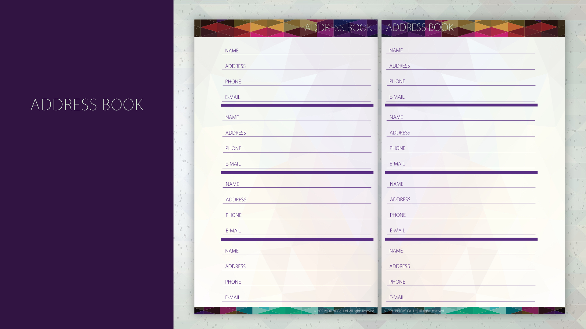 ADDRESS BOOK IMPROVE 